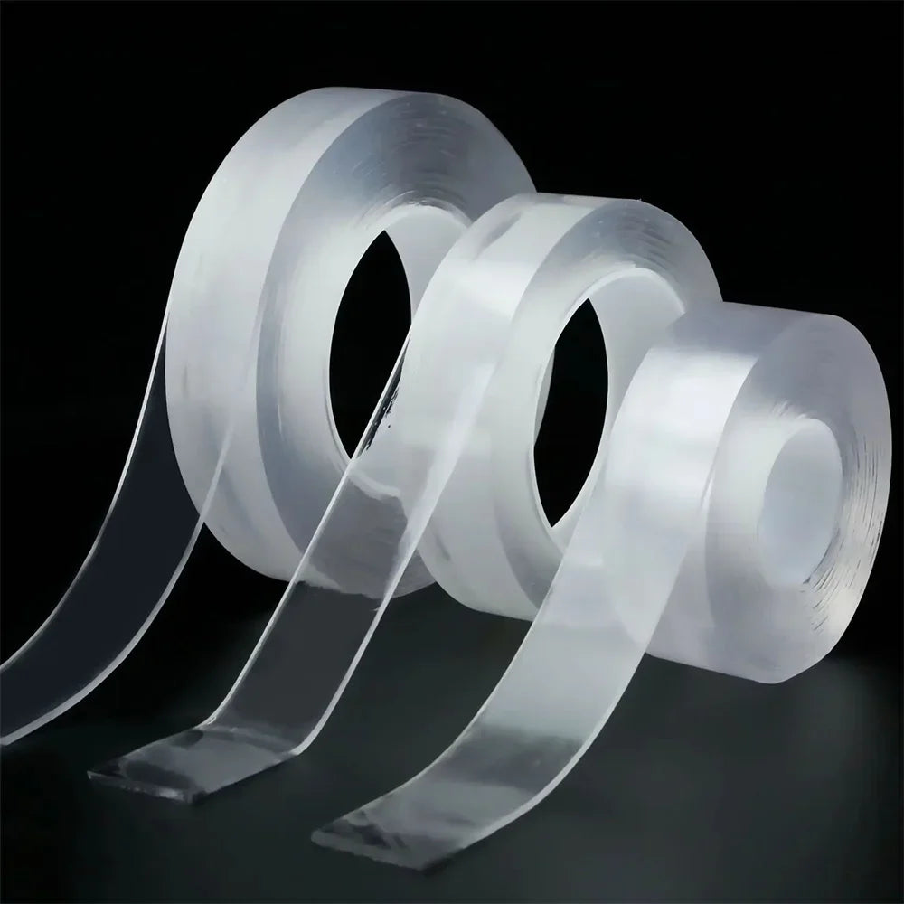1/2/3/5M Nano Tape Tracsless Double Sided Tape Transparent No Trace Reusable Waterproof Adhesive Tape Cleanable Home