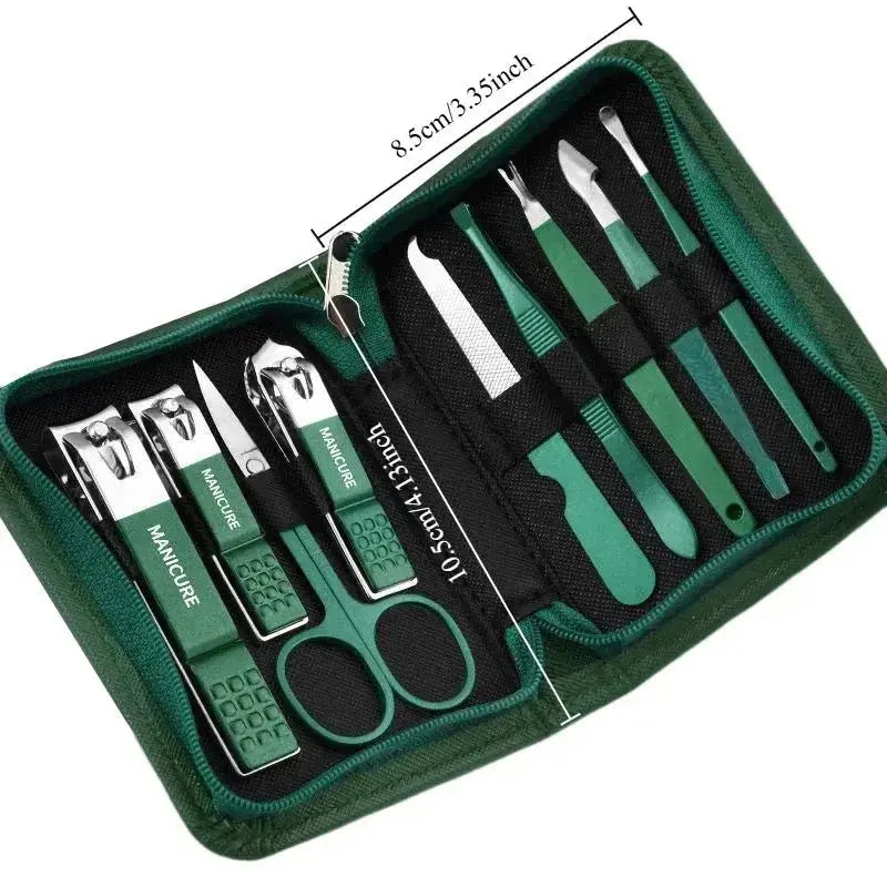 6 - 9 Pcs Manicure Set With Leather Case Professional Foot And Face Care Tool Kits Stainless Steel Nail Clipper Sets Gift - LUXURY CLOTHESMy store 6 - 9 Pcs Manicure Set With Leather Case Professional Foot And Face Care Tool Kits Stainless Steel Nail Clipper Sets Gift My store