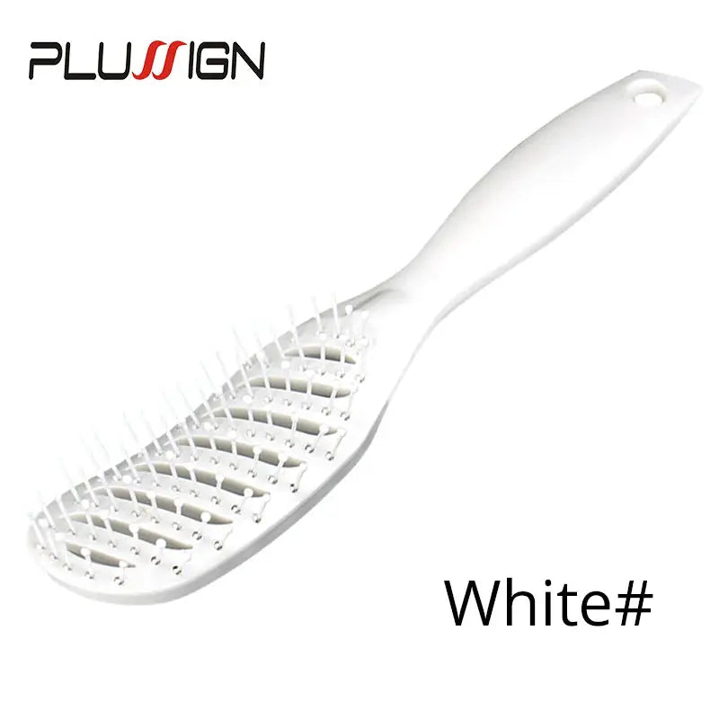 Styling Curly Hair Brush Salon Massager Comb Brush Detangling Drying Brush Anti Static Curved Vent Brush Scalp Massage Comb My store