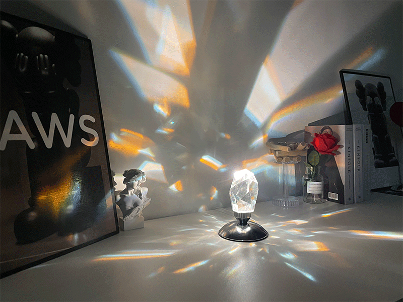 Led Crystal Night Light With Remote Control Bedroom Decor Mood Light Novelty Gift Usb Bedside Romantic Projector Rgb Night Lamp My store