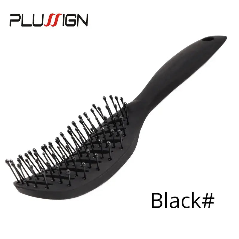 Styling Curly Hair Brush Salon Massager Comb Brush Detangling Drying Brush Anti Static Curved Vent Brush Scalp Massage Comb My store