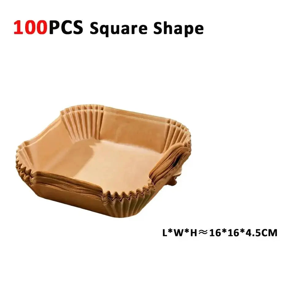 Air Fryer Paper Disposable Airfrying Baking Paper Round Square Air Fryer Liners Non - Stick Air Fryer Disposable Paper 50/100pcs - LUXURY CLOTHESMy store Air Fryer Paper Disposable Airfrying Baking Paper Round Square Air Fryer Liners Non - Stick Air Fryer Disposable Paper 50/100pcs My store