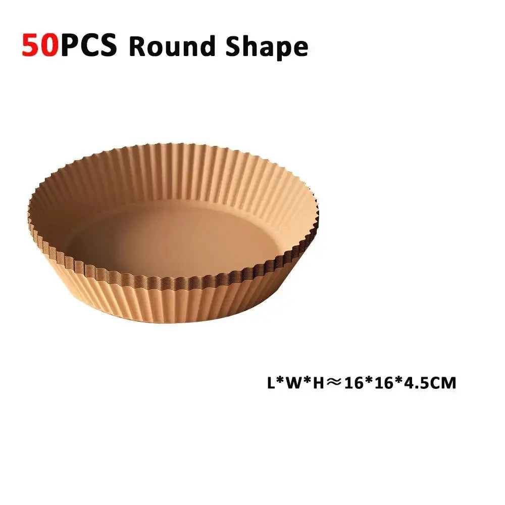 Air Fryer Paper Disposable Airfrying Baking Paper Round Square Air Fryer Liners Non - Stick Air Fryer Disposable Paper 50/100pcs - LUXURY CLOTHESMy store Air Fryer Paper Disposable Airfrying Baking Paper Round Square Air Fryer Liners Non - Stick Air Fryer Disposable Paper 50/100pcs My store