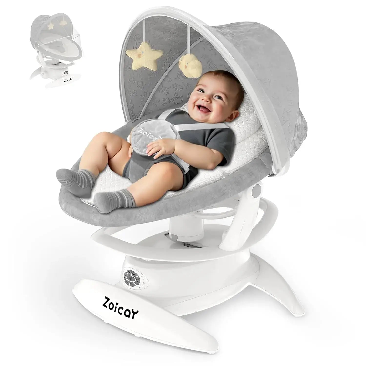 Baby Swing For Infants With Motion Detection, Electric Baby Swing With 3 Swing Modes, 12 Lullabies 5 - Speeds - LUXURY CLOTHESMy StoreBaby Swing For Infants With Motion Detection, Electric Baby Swing With 3 Swing Modes, 12 Lullabies 5 - Speeds My Store