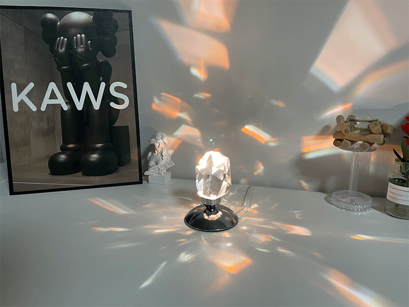 Led Crystal Night Light With Remote Control Bedroom Decor Mood Light Novelty Gift Usb Bedside Romantic Projector Rgb Night Lamp My store
