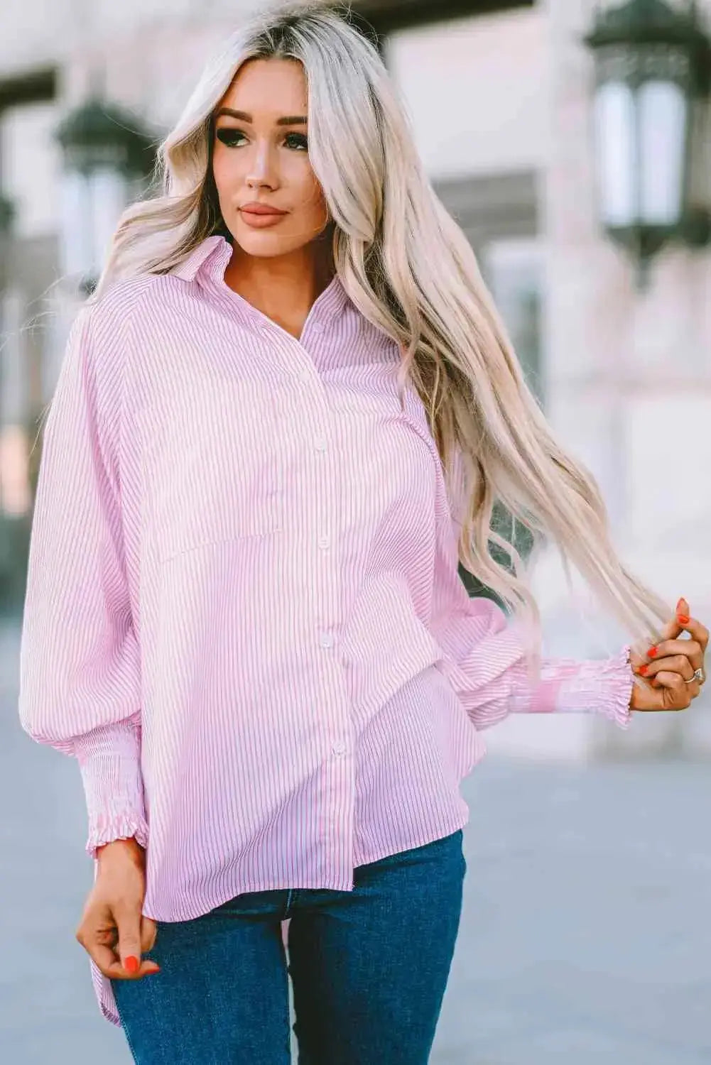 Chic Fernanda Striped Shirt - LUXURY CLOTHESLUXURY CLOTHINGChic Fernanda Striped Shirt LUXURY CLOTHING