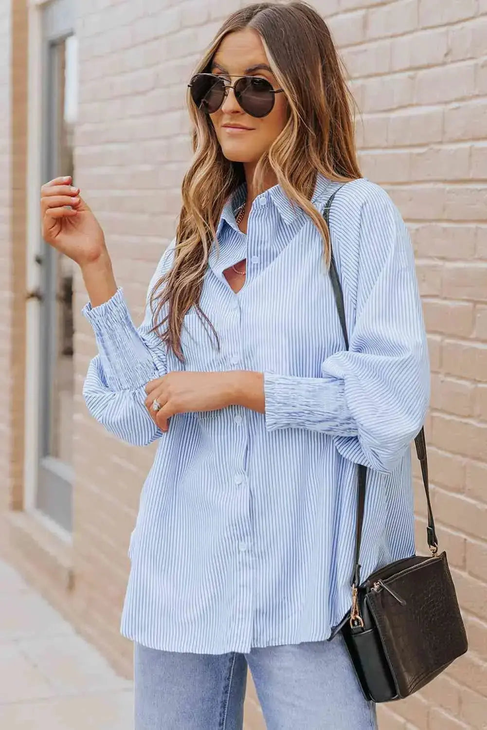Chic Fernanda Striped Shirt - LUXURY CLOTHESLUXURY CLOTHINGChic Fernanda Striped Shirt LUXURY CLOTHING