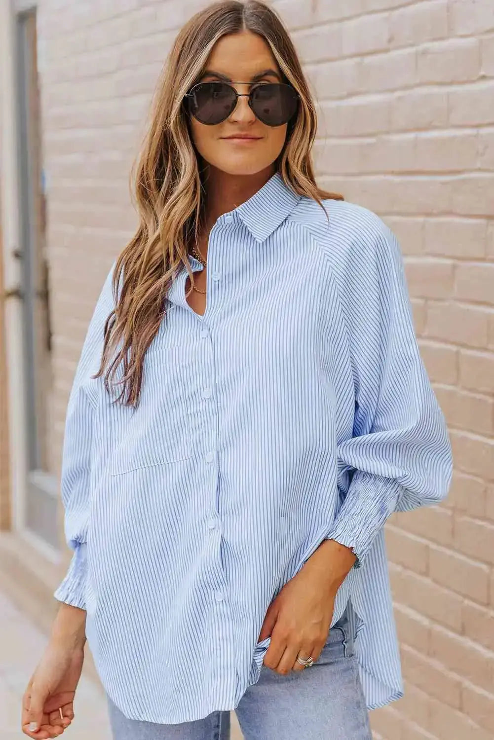 Chic Fernanda Striped Shirt - LUXURY CLOTHESLUXURY CLOTHINGChic Fernanda Striped Shirt LUXURY CLOTHING