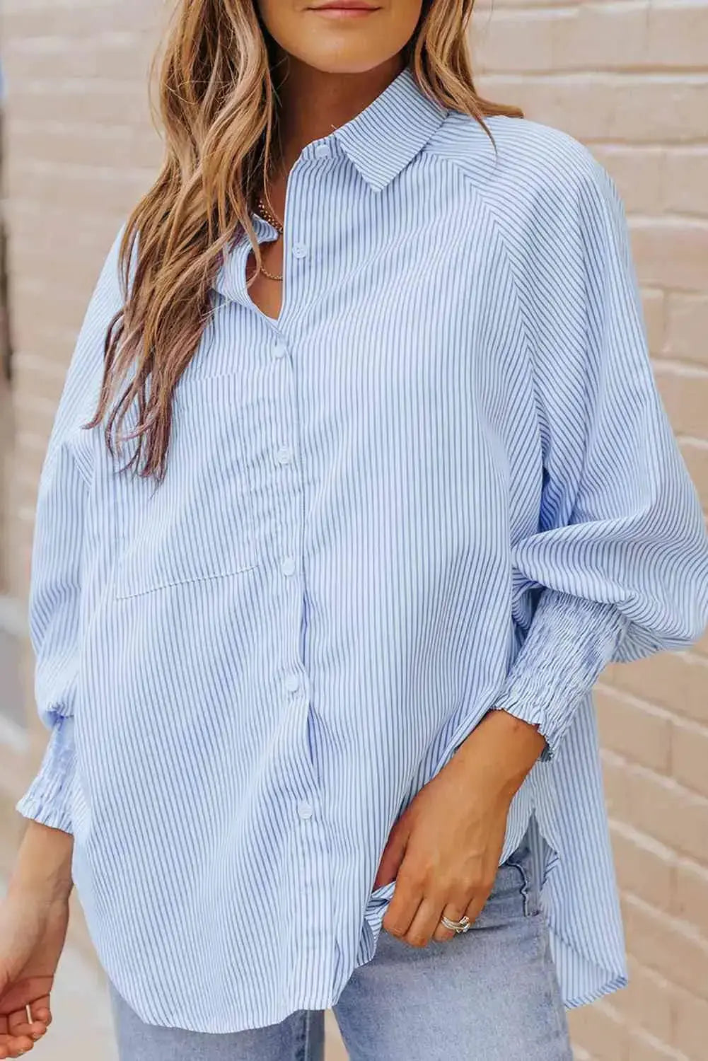 Chic Fernanda Striped Shirt - LUXURY CLOTHESLUXURY CLOTHINGChic Fernanda Striped Shirt LUXURY CLOTHING