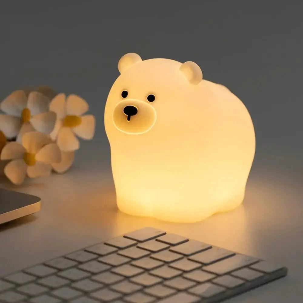 Cute Panda LED Night Lights Lion Silicone Sleeping Lamp USB Rechargeable Timing Bedside Baby Nightlights For Birthday Gift - LUXURY CLOTHESMy store Cute Panda LED Night Lights Lion Silicone Sleeping Lamp USB Rechargeable Timing Bedside Baby Nightlights For Birthday Gift My store