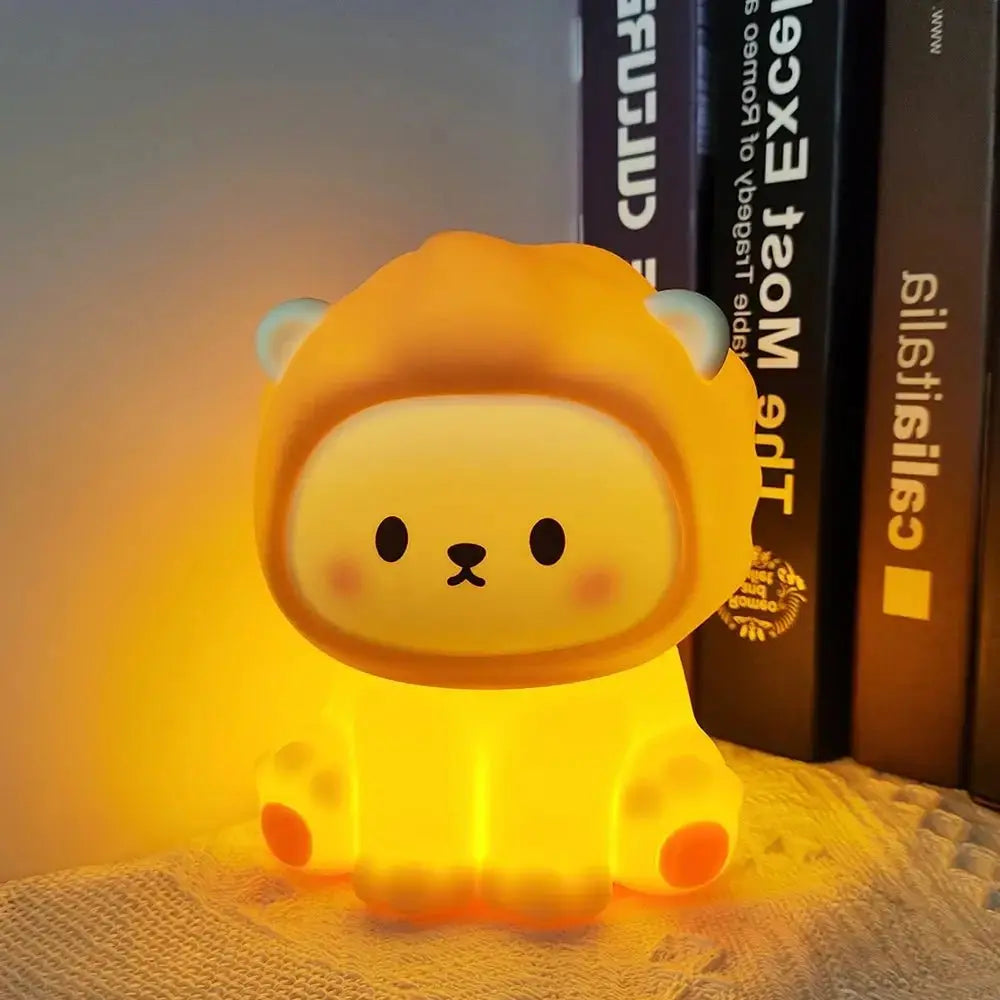 Cute Panda LED Night Lights Lion Silicone Sleeping Lamp USB Rechargeable Timing Bedside Baby Nightlights For Birthday Gift - LUXURY CLOTHESMy store Cute Panda LED Night Lights Lion Silicone Sleeping Lamp USB Rechargeable Timing Bedside Baby Nightlights For Birthday Gift My store