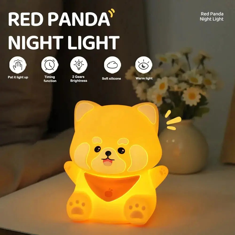 Cute Panda LED Night Lights Lion Silicone Sleeping Lamp USB Rechargeable Timing Bedside Baby Nightlights For Birthday Gift - LUXURY CLOTHESMy store Cute Panda LED Night Lights Lion Silicone Sleeping Lamp USB Rechargeable Timing Bedside Baby Nightlights For Birthday Gift My store