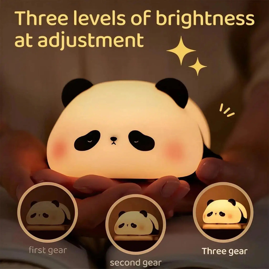 Cute Panda LED Night Lights Lion Silicone Sleeping Lamp USB Rechargeable Timing Bedside Baby Nightlights For Birthday Gift - LUXURY CLOTHESMy store Cute Panda LED Night Lights Lion Silicone Sleeping Lamp USB Rechargeable Timing Bedside Baby Nightlights For Birthday Gift My store