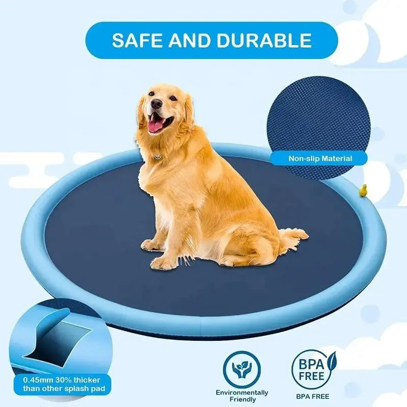 Dog Sprinkler Outdoor Toys Dog Swimming Mat Anti - Slip Dog Pool Splash Pad - LUXURY CLOTHESMy store Dog Sprinkler Outdoor Toys Dog Swimming Mat Anti - Slip Dog Pool Splash Pad My store
