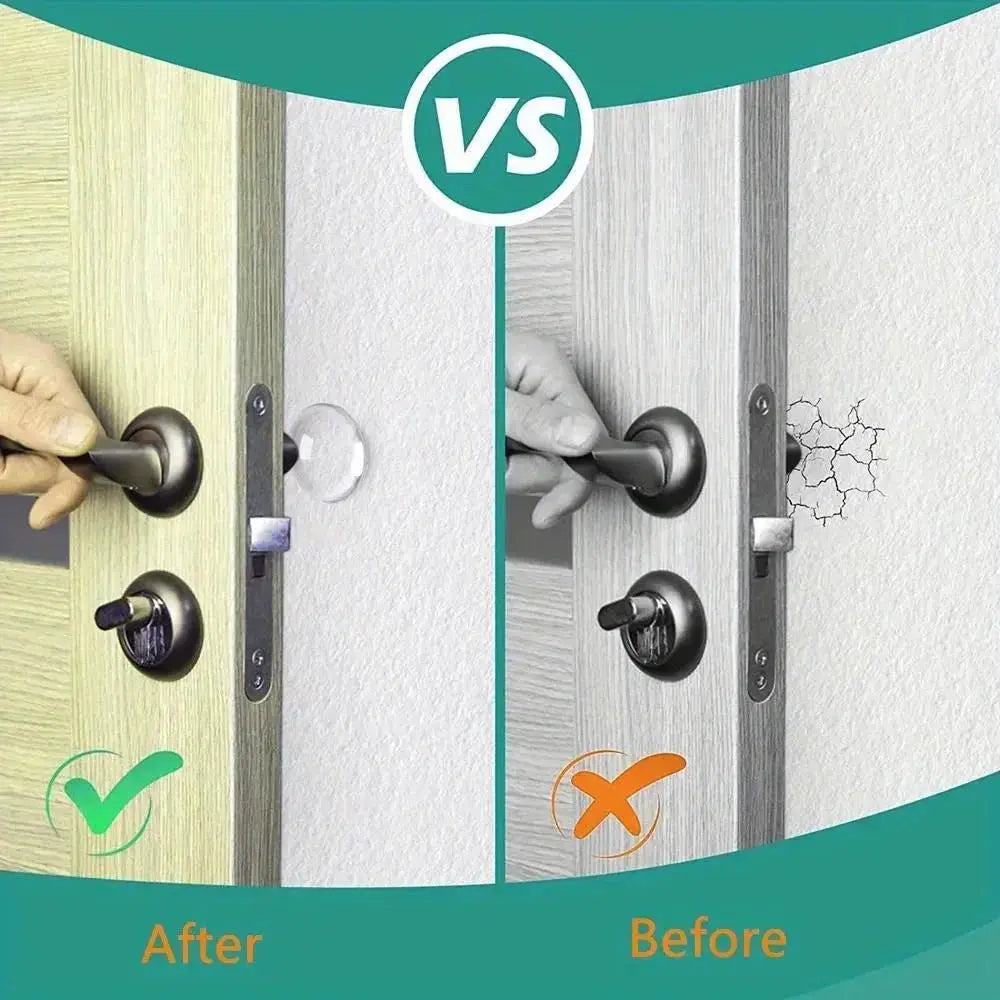 Door Knob Wall Shield Clear Soft Rubber Door Stopper Door Handle Bumper Mute Stickers Wall Protector Muffler Pad Protective Plug - LUXURY CLOTHESMy store Door Knob Wall Shield Clear Soft Rubber Door Stopper Door Handle Bumper Mute Stickers Wall Protector Muffler Pad Protective Plug My store