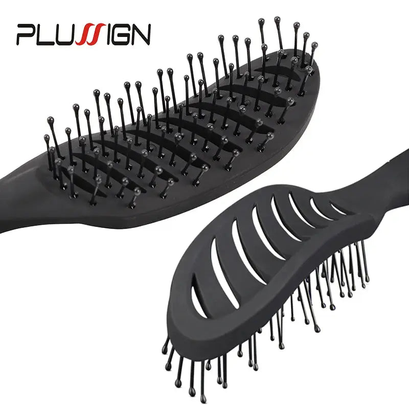 Styling Curly Hair Brush Salon Massager Comb Brush Detangling Drying Brush Anti Static Curved Vent Brush Scalp Massage Comb My store