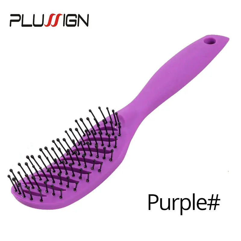 Styling Curly Hair Brush Salon Massager Comb Brush Detangling Drying Brush Anti Static Curved Vent Brush Scalp Massage Comb My store