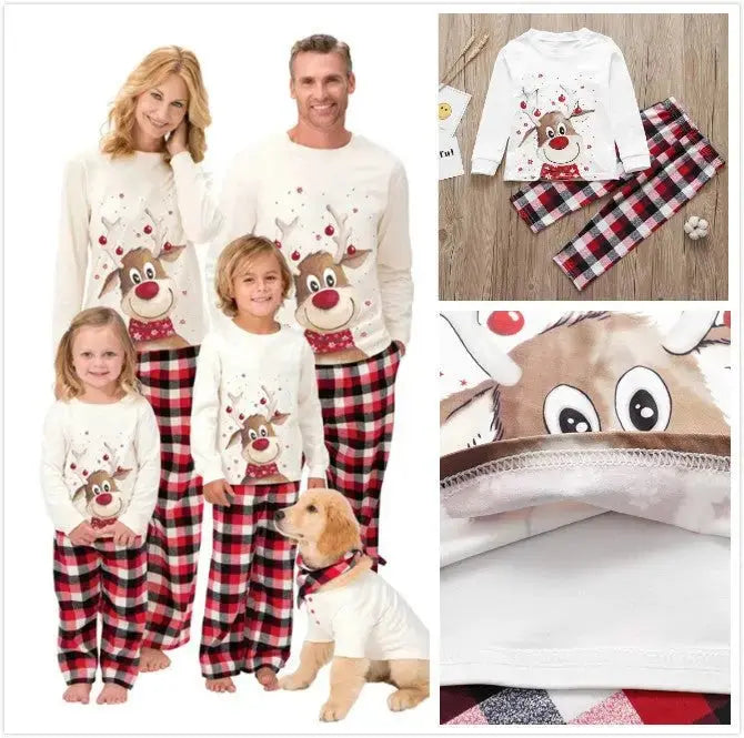 Elk Print Christmas Parent - child Outfit - LUXURY CLOTHESMy store Elk Print Christmas Parent - child Outfit My store