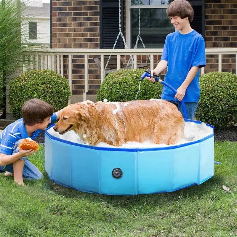 Foldable Dog Pool Pet Bath Swimming Tub Bathtub Outdoor Indoor Collapsible Bathing Pool For Dogs Cats Kids Pool - LUXURY CLOTHESMy store Foldable Dog Pool Pet Bath Swimming Tub Bathtub Outdoor Indoor Collapsible Bathing Pool For Dogs Cats Kids Pool My store