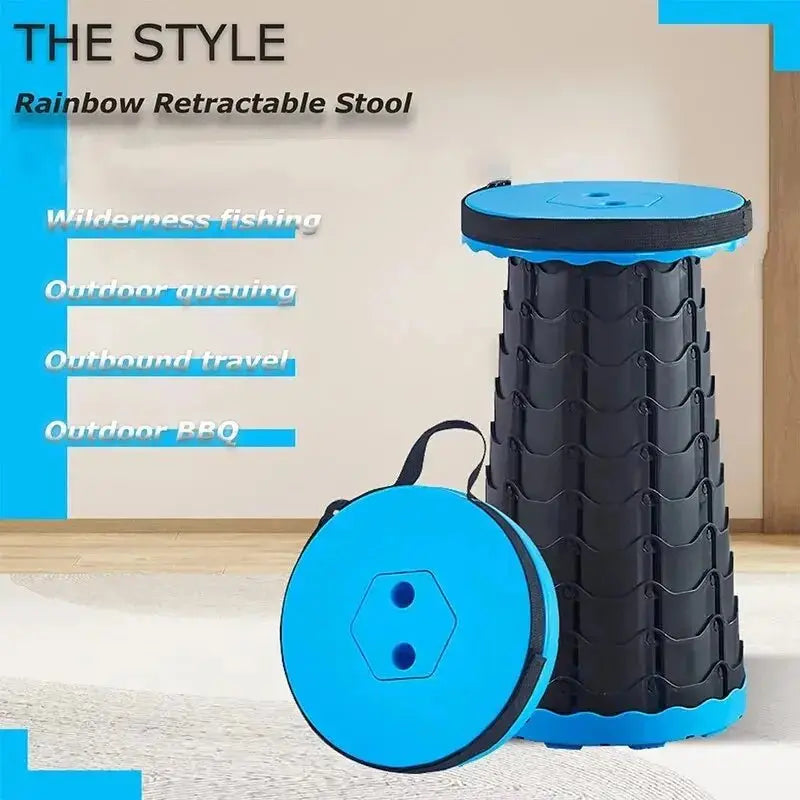 Folding Stool Outdoor Portable Chair Retractable Adjustable Bench Camping, Fishing Multi - scene Applicable - LUXURY CLOTHESMy store Folding Stool Outdoor Portable Chair Retractable Adjustable Bench Camping, Fishing Multi - scene Applicable My store