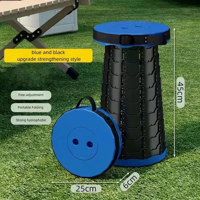 Folding Stool Outdoor Portable Chair Retractable Adjustable Bench Camping, Fishing Multi - scene Applicable - LUXURY CLOTHESMy store Folding Stool Outdoor Portable Chair Retractable Adjustable Bench Camping, Fishing Multi - scene Applicable My store