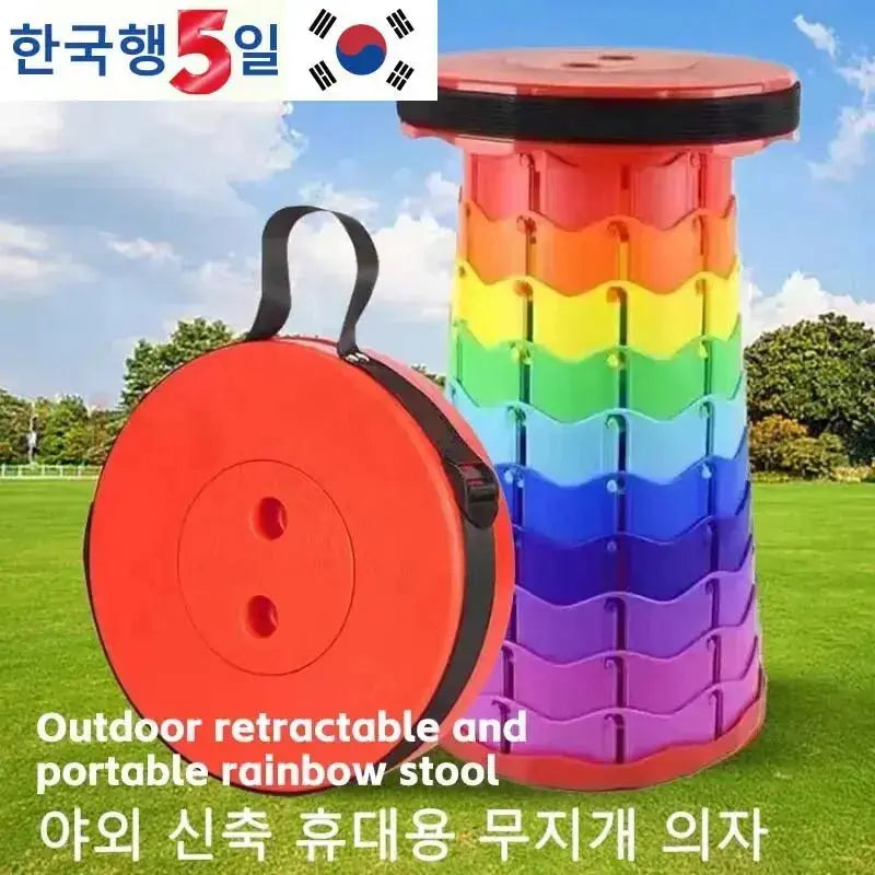 Folding Stool Outdoor Portable Chair Retractable Adjustable Bench Camping, Fishing Multi - scene Applicable - LUXURY CLOTHESMy store Folding Stool Outdoor Portable Chair Retractable Adjustable Bench Camping, Fishing Multi - scene Applicable My store