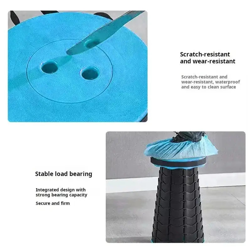 Folding Stool Outdoor Portable Chair Retractable Adjustable Bench Camping, Fishing Multi - scene Applicable - LUXURY CLOTHESMy store Folding Stool Outdoor Portable Chair Retractable Adjustable Bench Camping, Fishing Multi - scene Applicable My store