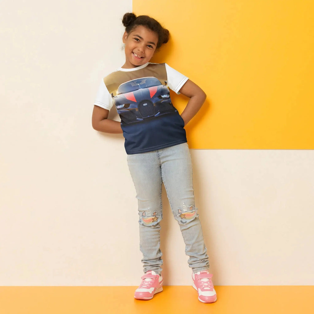 Kids crew neck t-shirt - LUXURY CLOTHESMy store Product mockup