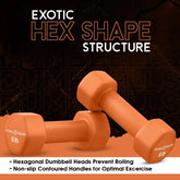 Neoprene Dumbbell Set of 2, Non - Slip, Hex Shape, Free Weights for Muscle Toning and Strength Building - Portable Home Gym Hand Weights - LUXURY CLOTHESLUXURY CLOTHES Neoprene Dumbbell Set of 2, Non - Slip, Hex Shape, Free Weights for Muscle Toning and Strength Building - Portable Home Gym Hand Weights