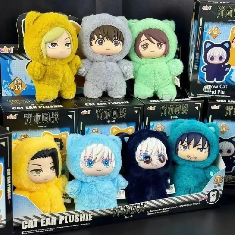 New BANDAI Jujutsu Kaisen 2 Cat Ear Plushie Series Blind Box Mystery Box Anime Figure Room Decoration Collection Kids Gifts - LUXURY CLOTHESMy store New BANDAI Jujutsu Kaisen 2 Cat Ear Plushie Series Blind Box Mystery Box Anime Figure Room Decoration Collection Kids Gifts My store