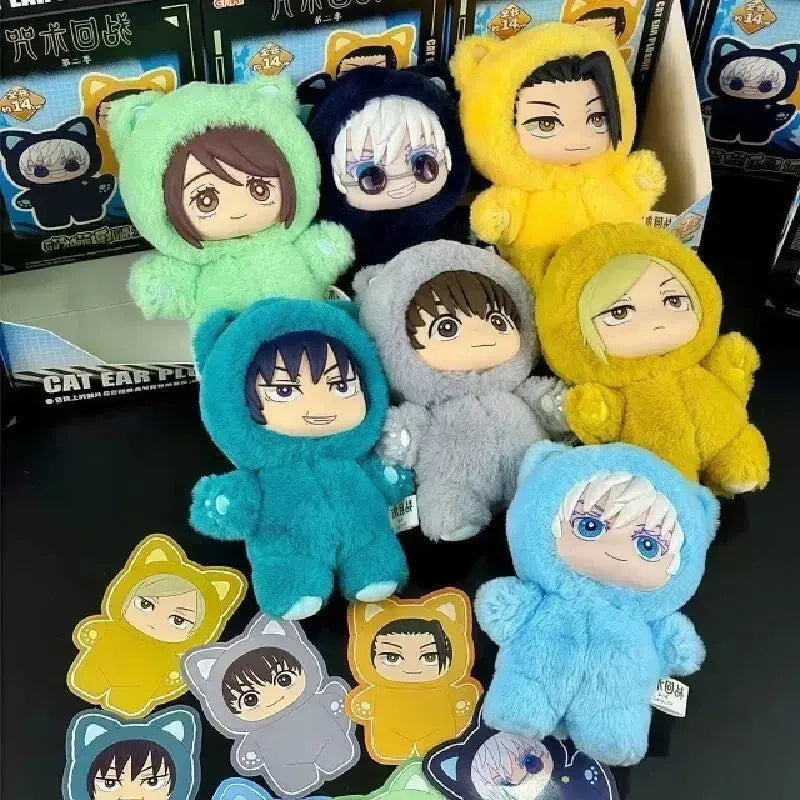 New BANDAI Jujutsu Kaisen 2 Cat Ear Plushie Series Blind Box Mystery Box Anime Figure Room Decoration Collection Kids Gifts - LUXURY CLOTHESMy store New BANDAI Jujutsu Kaisen 2 Cat Ear Plushie Series Blind Box Mystery Box Anime Figure Room Decoration Collection Kids Gifts My store