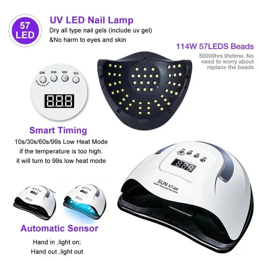 QuickPro 220W Nail Curing LED Lamp - LUXURY CLOTHESLuxe & ClothingQuickPro 220W Nail Curing LED Lamp Luxe & Clothing