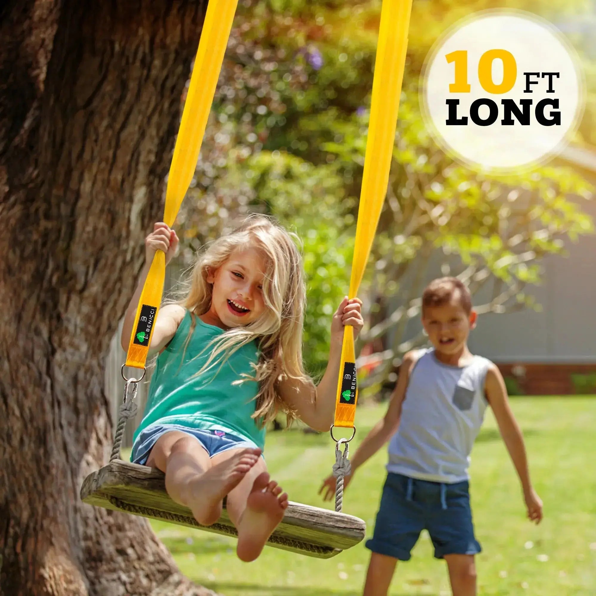 Safe Tree Swing Hanging Kit (Set of 2) - 10ft Long Straps with Two Alloy Carabiners and 2000 Lb Breaking Strength - Easy & Fast Installation for All - LUXURY CLOTHESLuxe & ClothingSafe Tree Swing Hanging Kit (Set of 2) - 10ft Long Straps with Two Alloy Carabiners and 2000 Lb Breaking Strength - Easy & Fast Installation for All Luxe & Clothing