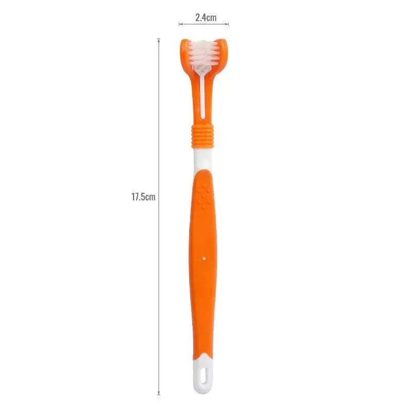 Three - Head Toothbrush for Pet - LUXURY CLOTHESLUXURY CLOTHINGThree - Head Toothbrush for Pet LUXURY CLOTHING
