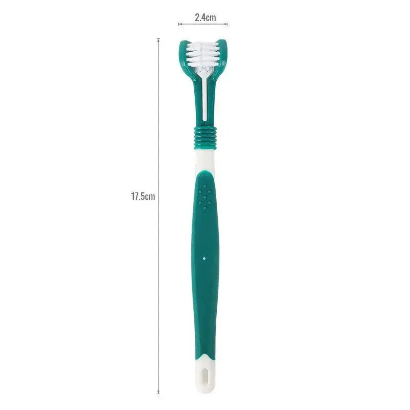 Three - Head Toothbrush for Pet - LUXURY CLOTHESLUXURY CLOTHINGThree - Head Toothbrush for Pet LUXURY CLOTHING