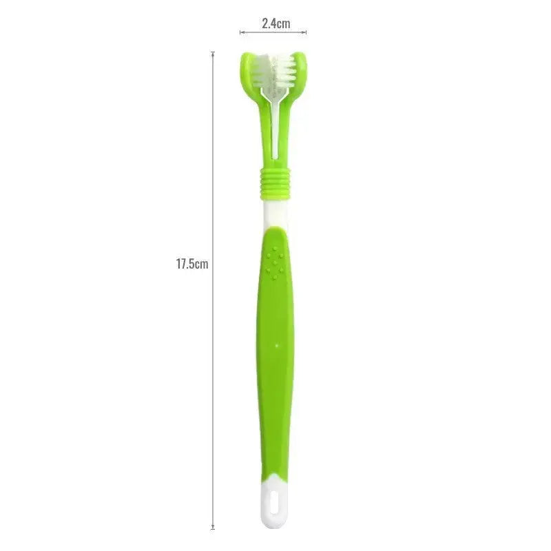 Three - Head Toothbrush for Pet - LUXURY CLOTHESLUXURY CLOTHINGThree - Head Toothbrush for Pet LUXURY CLOTHING