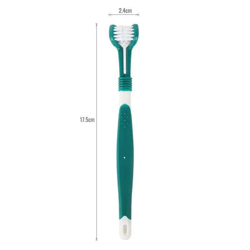 Three - Head Toothbrush for Pet - LUXURY CLOTHESLUXURY CLOTHINGThree - Head Toothbrush for Pet LUXURY CLOTHING