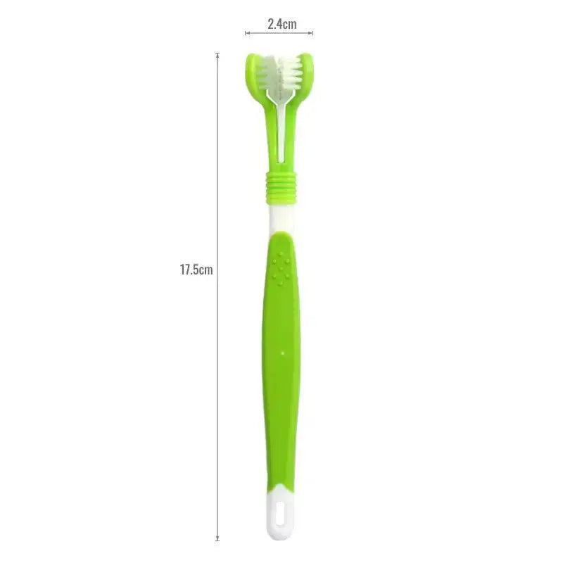 Three - Head Toothbrush for Pet - LUXURY CLOTHESLUXURY CLOTHINGThree - Head Toothbrush for Pet LUXURY CLOTHING