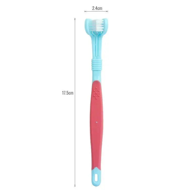 Three - Head Toothbrush for Pet - LUXURY CLOTHESLUXURY CLOTHINGThree - Head Toothbrush for Pet LUXURY CLOTHING