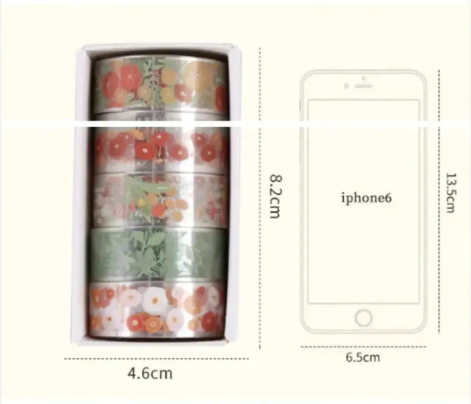 Transparent Floral Pet Sticker Tape for Journals and Crafts - LUXURY CLOTHESLuxe & ClothingTransparent Floral Pet Sticker Tape for Journals and Crafts Luxe & Clothing