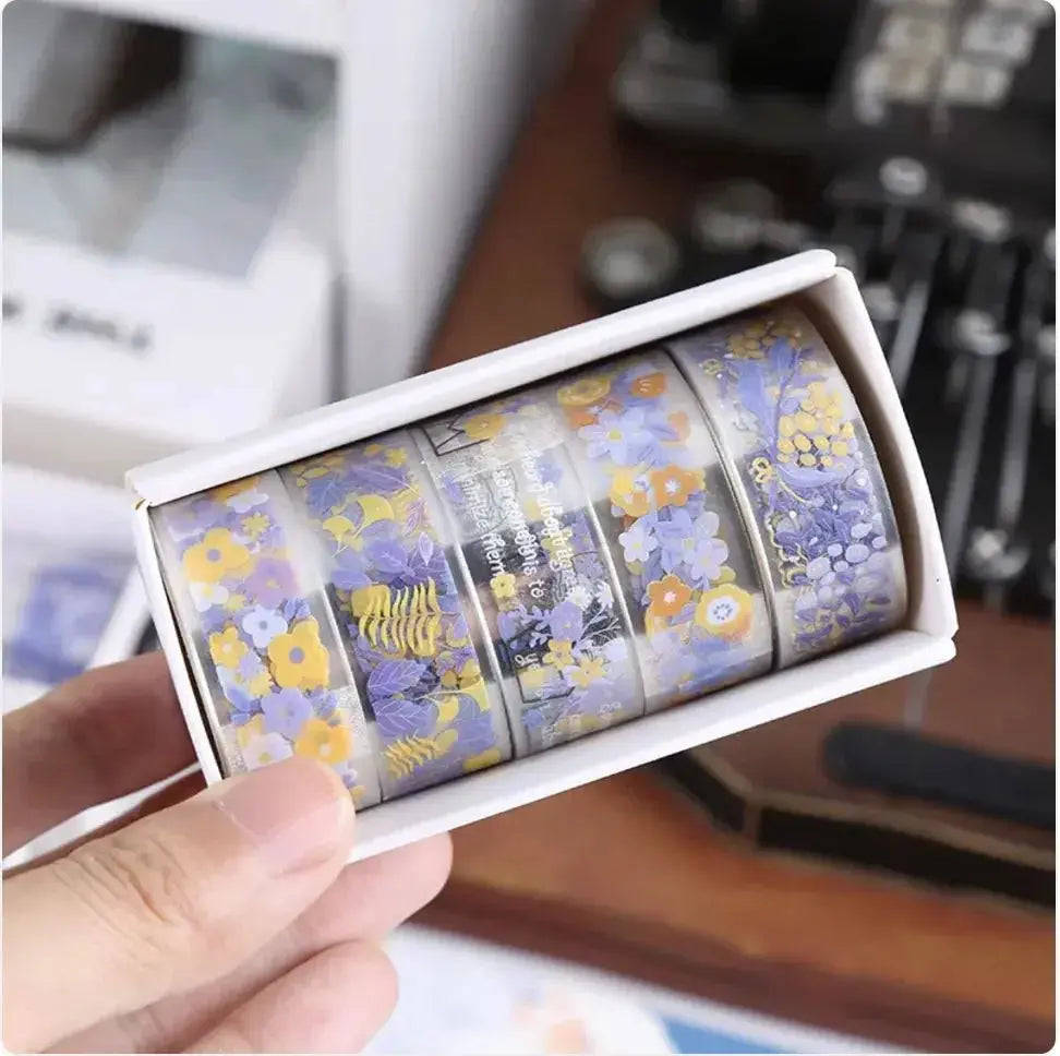 Transparent Floral Pet Sticker Tape for Journals and Crafts - LUXURY CLOTHESLuxe & ClothingTransparent Floral Pet Sticker Tape for Journals and Crafts Luxe & Clothing