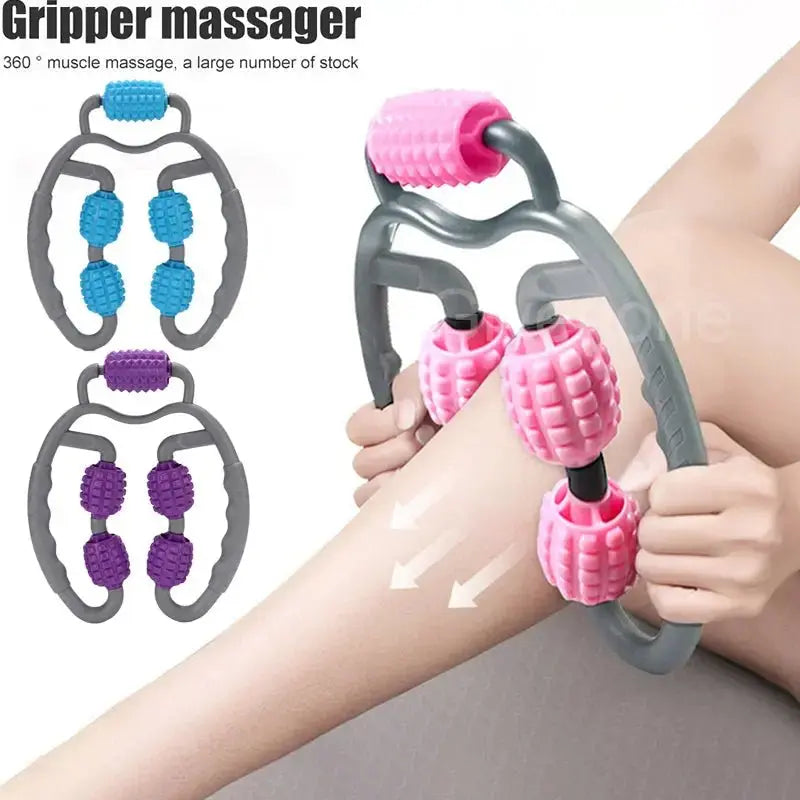 U Shape Trigger Point Massage Roller Full Body Massage Tool Arm Leg Neck Muscle Massager 4 Wheels Fitness Device For Sports - LUXURY CLOTHESMy store U Shape Trigger Point Massage Roller Full Body Massage Tool Arm Leg Neck Muscle Massager 4 Wheels Fitness Device For Sports My store