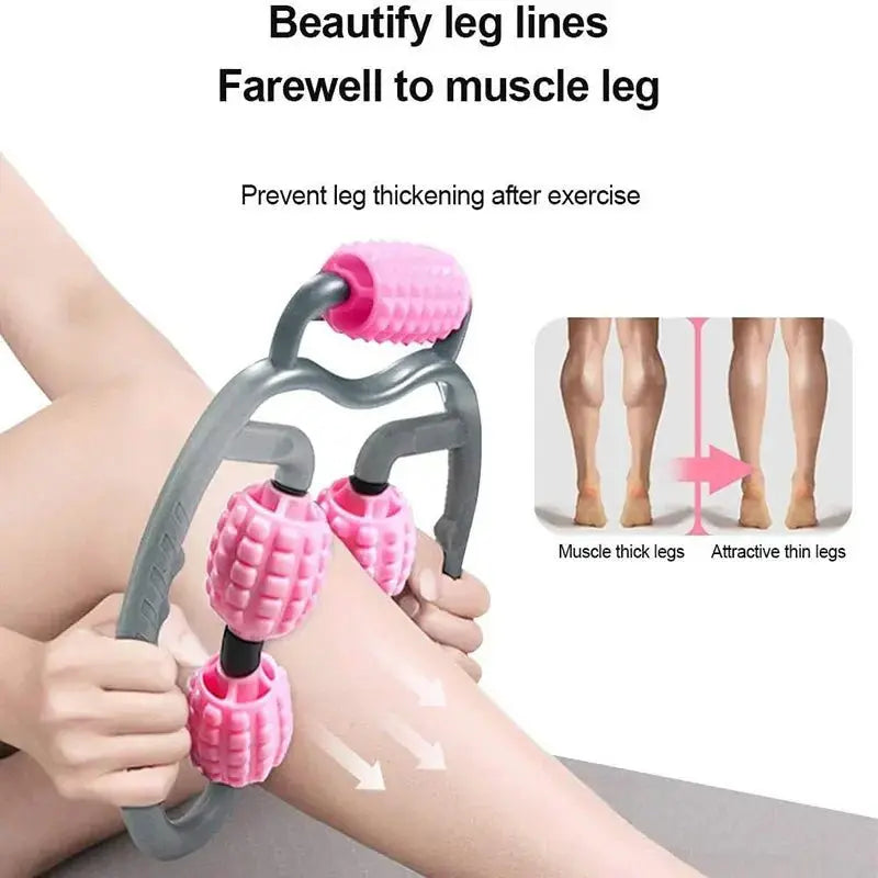 U Shape Trigger Point Massage Roller Full Body Massage Tool Arm Leg Neck Muscle Massager 4 Wheels Fitness Device For Sports - LUXURY CLOTHESMy store U Shape Trigger Point Massage Roller Full Body Massage Tool Arm Leg Neck Muscle Massager 4 Wheels Fitness Device For Sports My store