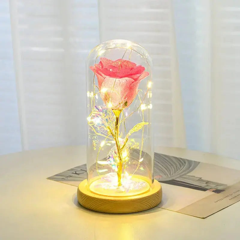 Valentines Day Gift For Girlfriend Eternal Rose Flowers LED Light In Glass Cover Day Wedding Decoration Favors Mother Day Female Gift Gift - LUXURY CLOTHESMy StoreValentines Day Gift For Girlfriend Eternal Rose Flowers LED Light In Glass Cover Day Wedding Decoration Favors Mother Day Female Gift Gift My Store