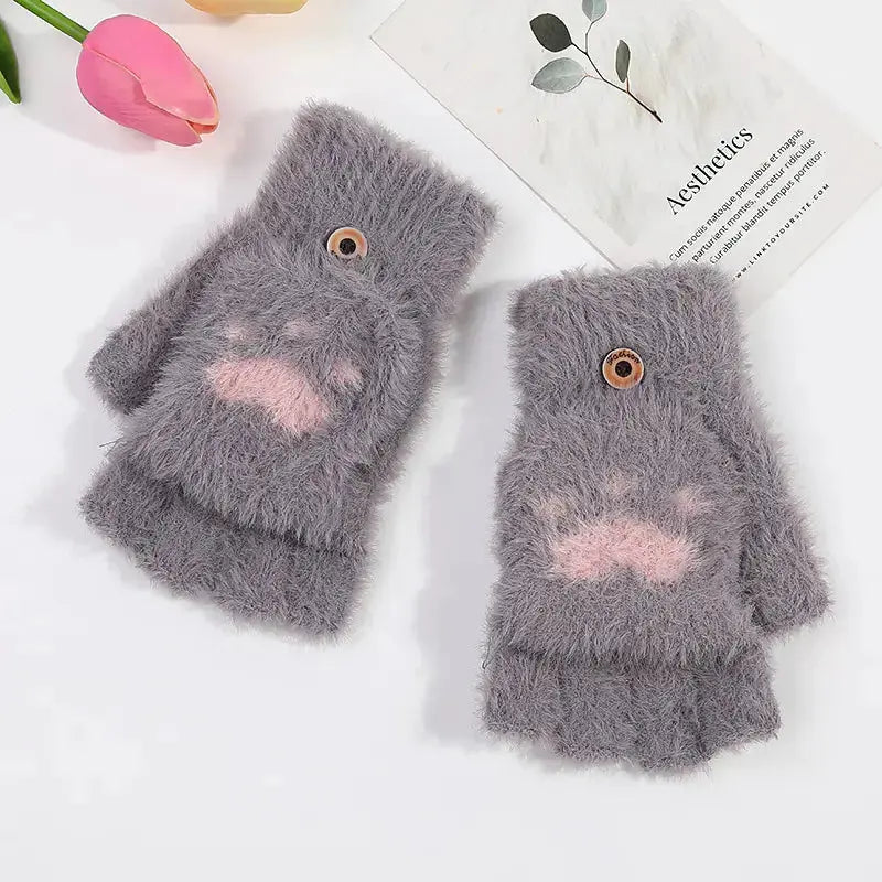 Winter Cat Claw Knit Gloves - LUXURY CLOTHESLUXURY CLOTHINGWinter Cat Claw Knit Gloves LUXURY CLOTHING