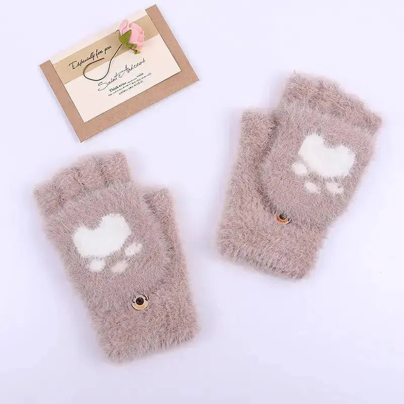 Winter Cat Claw Knit Gloves - LUXURY CLOTHESLUXURY CLOTHINGWinter Cat Claw Knit Gloves LUXURY CLOTHING